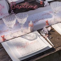 Baptème corail et mint