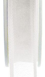 Ruban organdi bord satin Blanc