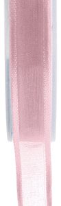 Ruban organdi bord satin Rose