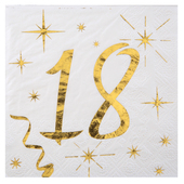 Serviette métallisé 18 ans