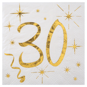 Serviette métallisé 30 ans