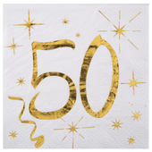 Serviette métallisé 50 ans