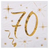 Serviette métallisé 70 ans