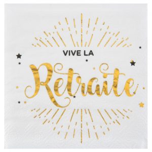 Serviette " Vive la retraite"