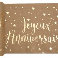 Chemin de table "Joyeux Anniversaire" kraft