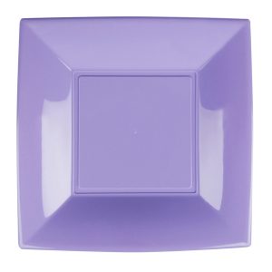 Assiette 23x23cm Lilas