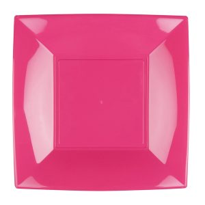 Assiette 23x23cm Fuschia