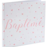Livre d'or Baptême corail