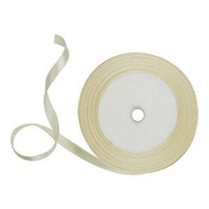 Ruban satin 6mm Ivoire