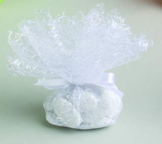 Tulle fibre 24cm blanc