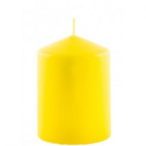 Bougie cylindre jaune 6x10cm