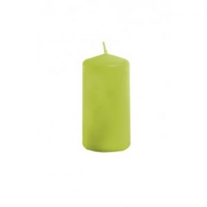Bougie cylindre vert 4x6cm