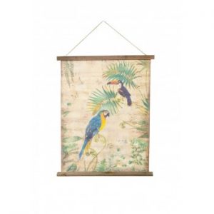 Kakémono Perroquet et Toucan