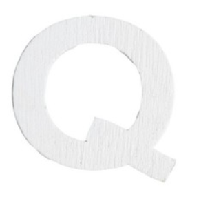 Lettre en bois 5cm Q