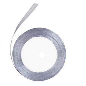 Ruban satin 6mm gris