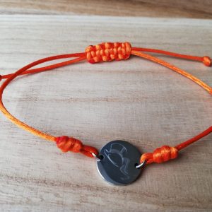 Bracelet médaillon acier