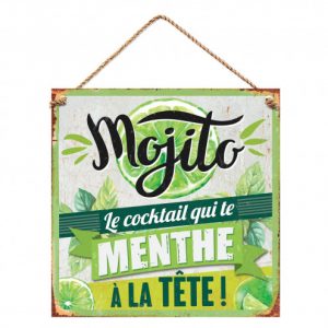 Plaque en métal décorative "Mojito"