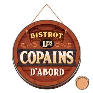 Plaque bistrot les copains d'abord