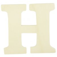 Lettre bois "H" à décorer en bois 12cm
