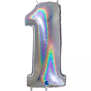 ballon chiffre alu glitter