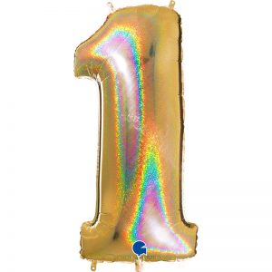 ballon chiffre alu glitter