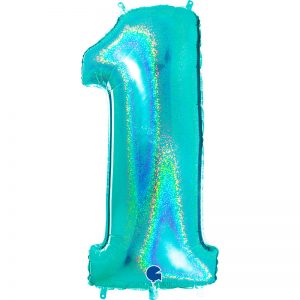 ballon chiffre alu glitter