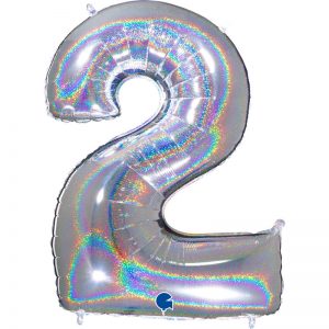 ballon chiffre alu glitter