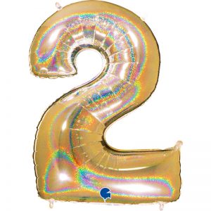 ballon chiffre alu glitter