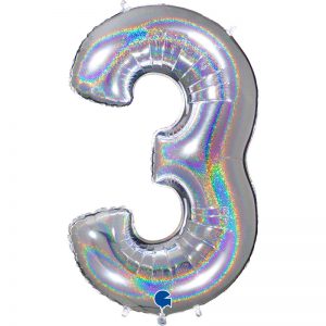 ballon chiffre alu glitter
