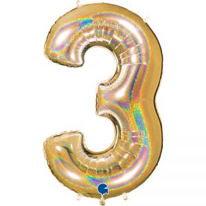 ballon chiffre alu glitter