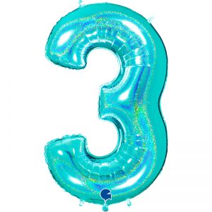 ballon chiffre alu glitter