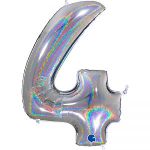 ballon chiffre alu glitter