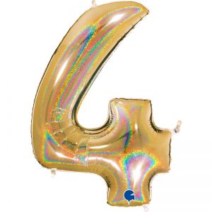 ballon chiffre alu glitter