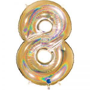 ballon chiffre alu glitter