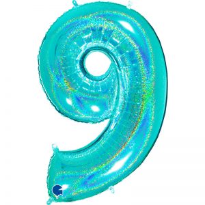 ballon chiffre alu glitter