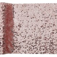 Chemin de table sequin rose gold