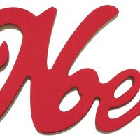 Lettre Noël métallisé rouge