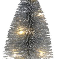 Sapin lumineux 10cm Argent