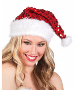 Bonnet Père Noël sequin