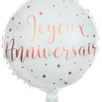 Ballon alu anniversaire Rose gold