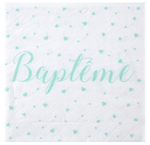 Serviette Baptême Menthe
