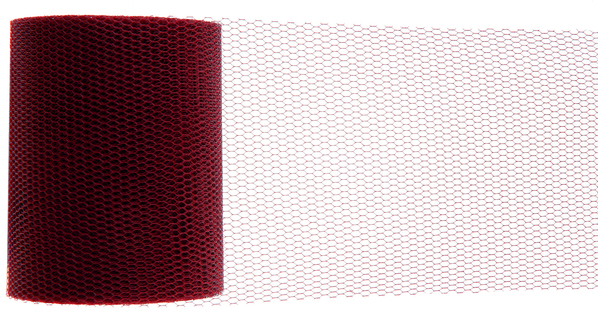 Tulle 10cm x 20m bordeaux