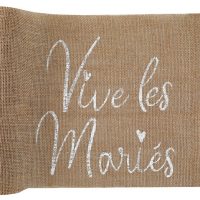 chemin de table vive les mariés