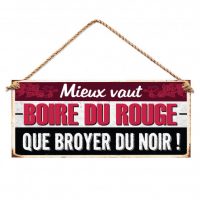 Plaque en métal décorative "Broyer du noir !"
