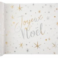 Chemin de table Joyeux Noël étoilé