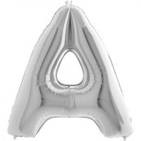 Ballon lettre "A" alu 102 cm argenté