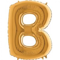Ballon lettre "B" alu 102 cm doré