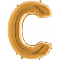 Ballon lettre "C" alu 102 cm doré