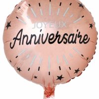 Ballon alu anniversaire rose gold