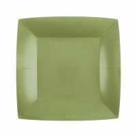 Assiette Rainbow 18x18 Olive